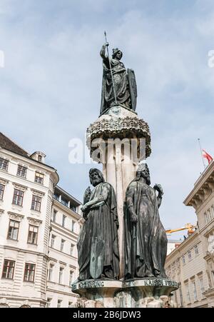 Sculpture de fontaine Austriabrunnen à Vienne, Autriche Banque D'Images