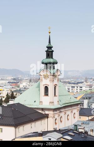 L'église Baqoque de Saint-Sébastien de Salzbourg, Autriche. Banque D'Images