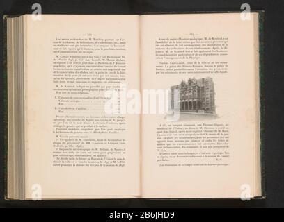 Partie de la façade du Palais des Evêques du Prince à Liège partie de la façade du Palais des Evêques du Prince à Liège Type de bien: Photo-mécanique imprimer page Numéro d'article: RP-F 2001-7-1681-21 Fabricant : créateur: Anonyme Date: 1896 matériel: Papier: Autotypique Dimensions: Imprimer: H 59 mm × b 77 mmToelichtingPrent, page 557. Objet: Façade (ou maison ou bâtiment) palais où: Palais des Prince-évêques Banque D'Images