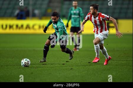 Varsovie, Pologne, le 29 février 2020: Jeu de football polonais de la Top League Ekstraklasa entre Legia Warszawa et Cracovie: Banque D'Images