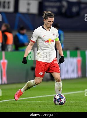 Marcel SABNITZER (L), Football Champions League, tour de 16, marche arrière, RB Leipzig (L) - Tottenham Hotspur (TTH) 3: 0, le 10 mars 2020 à Leipzig/Allemagne. Â | utilisation dans le monde entier Banque D'Images