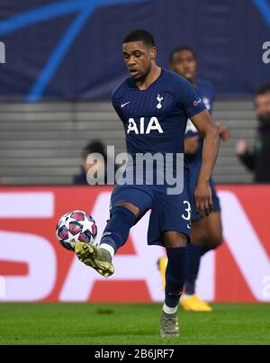 Japhet Tanganga (TTH), Ligue des champions de football, ronde de 16, marche arrière, RB Leipzig (L) - Tottenham Hotspur (TTH) 3: 0, le 10 mars 2020 à Leipzig/Allemagne. Â | utilisation dans le monde entier Banque D'Images