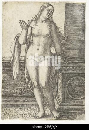 Mort de Lucretia mort de Lucretia Où: Quand il s'agit de lui-même par poignarder avec un fabricant de fabrication de dagger: Printmaker: Barthel Behamnaar propre design: Barthel BehamPlaats fabrication: Allemagne Date: 1512 - 1540 Caractéristiques physiques : matière automobile: Papier technique: Engrara (processus d'impression) Dimensions: Feuille: H 61 mm × W 44 mm Objet: Décès de Lucretia: Elle se suicide en se poignant Banque D'Images