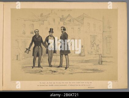 M. stand rue. Société Droite Minerva. Sous la photo une citation de Klikspaan (pseudonyme de John Kneppelhout) de la vie étudiante (1844). Cette impression est liée à trois autres tirages de la série. Fabricant : printmaker: Carel Christiaan Antony Load (bâtiment classé) Editeur: Pieter Willem Marinus Trap (propriété cotée) Lieu de fabrication: Printmaker: La Haye Éditeur: Leiden Date: CA. 1844 - 1876 Caractéristiques physiques: Lithographie tonale en noir avec bloc de tons beige: Technique papier: Lithographie tonale dimensions: Feuille: H 190 mm × W 290 série mmToelichtingde couverture a été compilé par Ja Banque D'Images