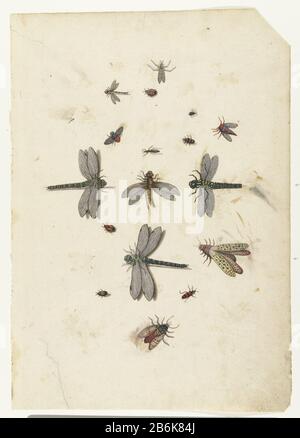 Trois libellules et autres insectes Lombard album (titre de la série) Trois libellules et autres insectes lombard album (titre de la série) Type de bien: Dessin Numéro de série: / 100 Numéro d'objet: RP-T 1952-390Catalogusreferentie: Boon 577 Fabricant: Lambert Lombard artiste: Anonyme (attribution rejetée) Lieu fabrication : Pays-Bas Date: Environ 1560 Caractéristiques physiques: Matériau couleur de la brosse : papier technique : dimensions de la brosse : H 450 mm (jeu) × W 315 mm (jeu) Notes Page à partir de l'album 100 pages avec dessins de dieren. Banque D'Images