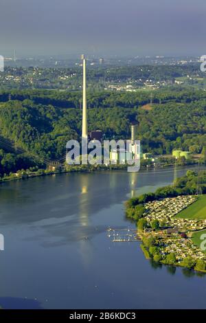 Cuno centrale électrique du lac ENERVIE AG Harkort, 05.05.2014, vue aérienne, Allemagne, Rhénanie-du-Nord-Westphalie, Ruhr Area, Herdecke Banque D'Images