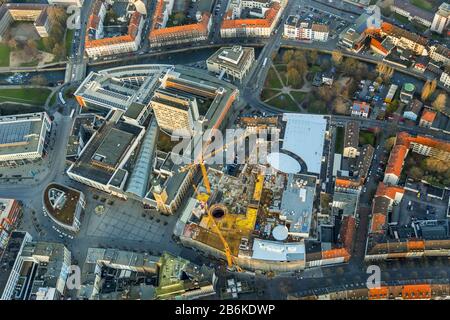 Site de construction de la mairie de Hagen, 29.01.2014, vue aérienne, Allemagne, Rhénanie-du-Nord-Westphalie, région de la Ruhr, Hagen Banque D'Images