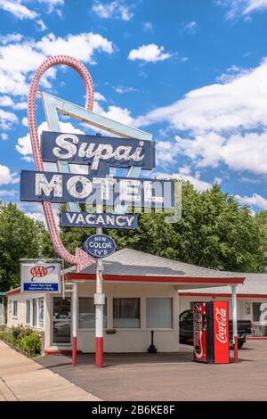 Un motel américain classique à Seligman, AZ Banque D'Images