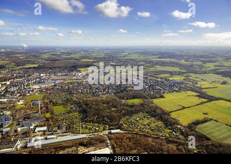 Zones résidentielles et du parc animalier Hamm, 14.02.2014, vue aérienne, Allemagne, Rhénanie-du-Nord-Westphalie, région de la Ruhr, Hamm Banque D'Images