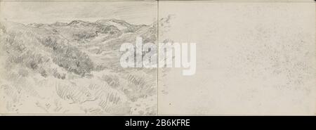 Duinlandschap Dunes Type de bien: Croquis Fiche de l'article Numéro: RP-T-1959-455-11 (V) Description: Dunes. Feuille 11 verso d'un croquis avec 28 bladen. Fabricant : artiste: Johan Antonie de Jonge Lieu de fabrication: South Holland (possible) Date: 1881 - 1927 Caractéristiques physiques: Craie noire et crayon, gedoezeld matériau: Crayon de craie de papier technique: DoezelenToeliechtRecto no voorstelling. Sujet : dunes (mer non visible); dans les dunes à droite Banque D'Images