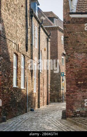 ancienne rue allié dans les rois lynn norfolk angleterre Banque D'Images