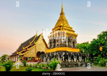 Wat Chiang Man, Chiang Mai, Thaïlande Banque D'Images