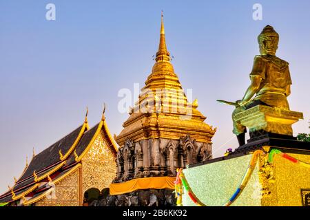 Wat Chiang Man, Chiang Mai, Thaïlande Banque D'Images