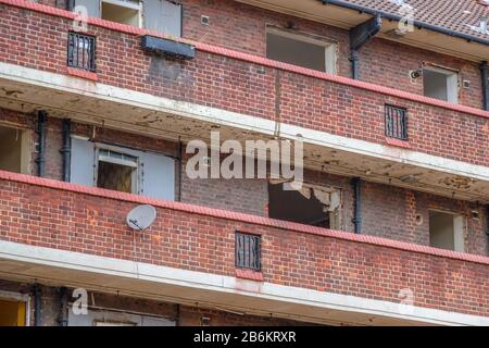 Bâtiment abandonné du conseil autour de Walworth dans le sud-est de Londres Banque D'Images