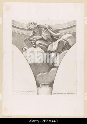 Evangelist met boek en veer Schilderingen in de Cappella Buongiovanni (serietitel) Evangelist met boek en veerSchilderingen in de Cappella Buongiovanni (serietitel) Type d'objet : prent Objectnummer: RP-P-OB-38.624Catalogentie: The Bartligsch: The Bartverusch: Prentmaker: Italiënaar schildering van: Romeuitgever: Rome Dating: CA. 1632 - env. 1682 kenmerken physique: ETS matériau: Papier Techniek: Etsen Dimensions: Plaa Banque D'Images