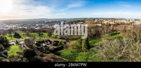 La vue sur la ville britannique de Bristol est vue vers l'ouest Banque D'Images