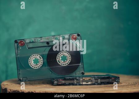 Belle cassette audio. Style rétro minimaliste concept. 80s. Motif de conception. Banque D'Images
