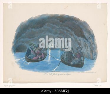 Figuren op roeiboten in de Blauwe Grot op Capri Interno della Grotta azzurra a Capri (objet titel op) Figures on rowboats in the Blue Grotto on CapriInterno della Grotta Azzurra est un Capri (objet title) Type d'objet: Photo Numéro d'article:-P-1909-3415 Inscriptions / marque du collectionneur, vermark: Lugt 2228 Fabricant : printmaker: Gaetano Dura (bâtiment classé) imprimante: Gatti & Dura (propriété cotée) Lieu de fabrication: Printmaker: Italie Éditeur: Naples Date: 1815 - 1878 Caractéristiques physiques: Lithographie, couleur à la main en bleu, brun et rose matériau: Technique du papier: Lithographie ( Banque D'Images