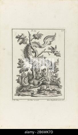 Fluitspeler dans een landschap Rocalles met dieren (serietitel) Pour joueur de flûte est un chien, et à côté de lui est un mouton. Le cordon de semences est entrelacé avec un arbre. Dans l'arbre deux oiseaux. Milieu haut 69 et droite 326 genummerd. Fabricant : printmaker: Anonyme au dessin: Johann Baur (bâtiment classé) éditeur Martin Engelbrecht (propriété cotée) fournisseur de privilège inconnu (propriété cotée) Lieu de fabrication: Augsburg Date: 1719 - 1749 Caractéristiques physiques: Matière de gravure: Papier: Technique: Dimensions de gravure: Arête de plaque: H 206 mm × W 156 mm Objet: Flûte, aulos, tibia - CC - hors de la porte Banque D'Images