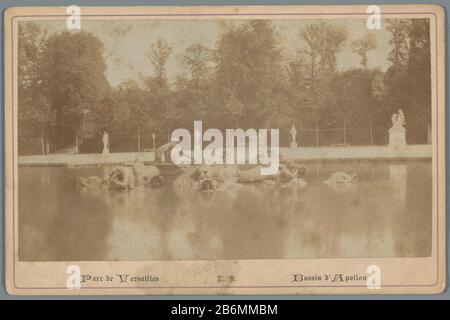 Fontein van Apollo à Versailles Fontaine d'Apollon à Versailles Type de bien: Photographies Numéro d'article: RP-F 00-10849 Inscriptions / marques: Monogramme 'EB' Fabricant : Photographe: Fabrication anonyme de lieux: Versailles Dating: CA. 1870 - ca. 1890 Caractéristiques physiques : papier carton d'albumen technique : approvisionnement en papier d'albumen et Banque D'Images