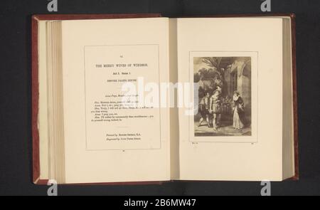 Fotoreproductie van een prent naar een schilderij porte Robert Smirke, voorstellend een scène uit de vrolijke vrouwtjes van Windsor porte William Shakespeare te zien est akte I, scène 1 met Anne Page, Slender en Simple. Fabricant : fotograaf: Stephen Aylingnaar prent van: Peter Simon (mogelijk)naar schilderij van: Robert Smirke (vermeld op object)Plaats fabrication: Londen Dating: CA. 1854 - in de voor 1864 matériau: Fotopapier Techniek: Alluminedrak Dimensions: Foto: H 100 mm × b 72 mmToelichtingFoto op pagina 23. Objet: Spécifieke literaire werken Banque D'Images