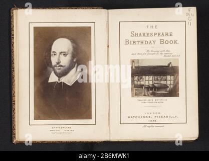 Fotoreproductie van een prent naar een schilderij, voorstellende een portret van William Shakespeare Shakespeare Shakespeare (objet op titel) photo reproduction d'une photo dans une peinture, représentant un portrait de William Shakespeare Shakespeare Shakespeare (objet titre) Type de propriété: Photo reproduction page Numéro d'article: RP-F 2001-7-295-1 Inscriptions / marques: Inscription, à imprimer: 'Né 1564 Est Mort 1616. The Chandos portrait.' Fabricant : photographe Alfred Brewer à imprimer par: Anonyme à peindre par: Anonyme date: CA. 1866 - ou 1876 matériau: Technique du papier: Albumen dimensions de l'impression: Photo: H 1 Banque D'Images