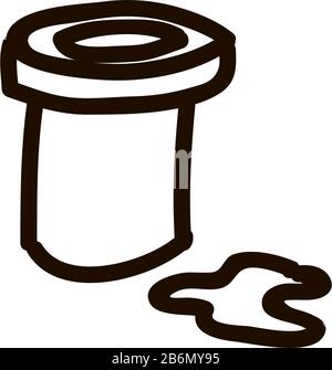 Illustration d'un bocal de gribouille dessiné à la main isolé sur fond blanc Illustration de Vecteur