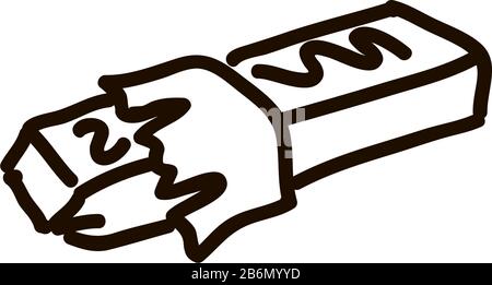 Gomme isolée sur fond blanc Illustration de Vecteur