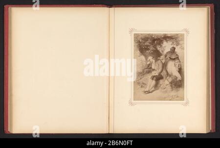 Fotoreproductie van een schilderij, voorstellende Hermann en zijn moeder onder een perenboom photo reproduction d'une peinture, représentant Hermann et sa mère sous un type d'objet poire: Page de reproduction d'image Numéro d'article: RP-F 2001-7-767-5 Fabricant: Photographe: Franz Hanfstaenglar peinture de Wilhelm von Kaulbach Dating: CA . 1867 - ou pour 1872 matériau: Technique du papier: Albumen dimensions de l'impression: Photo: H 177 mm × W 129 mmToelichtingFoto après page 25. Objet: Mère et fils (s) (groupe familial) arbres à maniers adultes (avec NOM) Banque D'Images