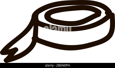 Rouleau de ruban adhésif transparent clair isolated on white Illustration de Vecteur