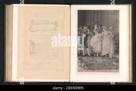 Fotoreproductie van een schilderij, voorstellende een groep mensen verlaat een kerk photo reproduction d'une peinture, représentant un groupe de personnes lea un type de bâtiment d'église: Impression photomécanique page reproduction Numéro d'article: RP-F 2001-7-194-10 Fabricant : Photographe: Anoniemclichémaker: Goupil & Cie (bâtiment) répertorié: Frederik Hendrik Kaemmerer (propriété cotée) Lieu de fabrication: Photographe: Frankrijkclichémaker France to painting: Netherlands Date: CA. 1871 - caractéristiques ou 1881 physique: Photo engrala matière: Papier technique: Photogravure dimensions: Imprimer: H 258 M. Banque D'Images