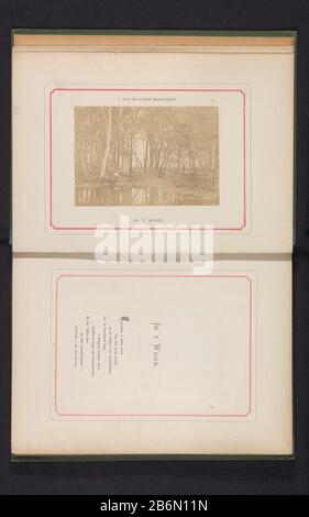 Fotoreproductie van een schilderij, voorstellende een kudde schapen langs een poel In 't woud (titel op object) photo reproduction d'une peinture, représentant un troupeau de moutons le long d'une forêt de poelIn (title object) Type de propriété: Photo reproduction numéro d'article:-F 2001-7-1077-1 Inscriptions / numéro: '1' Fabricant : Photographe: Anonyme à la peinture par Julius Jacobus van de Sande Bakhuyzen (propriété cotée) Date: CA. 1868 - ou pour 1878 matériau: Technique du papier: Albumen dimensions de l'impression: Photo: H 109 mm × W 158 mmTroelichtingFoto recto page 3. Objet: Po brebis Banque D'Images
