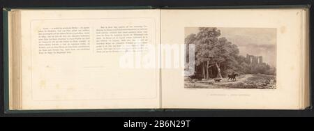 Photo reproduction d'un dessin d'un paysage avec aulne noir, ruine et ruiterSchwarzerle - Alnus Glutinosa (titre objet) Type de bien: Photo reproduction référence: RP-F 2001-7-813-7 Fabricant : Photographe: Friedrich Bruckmann (possible) Editeur: Friedrich Bruckmann (bâtiment classé) pour dessin de Johann Fischbach (propriété classée) lieu de fabrication: Photographe: Allemagne Éditeur: Allemagne à dessiner: Munich Date: Le ou après 1868 - vers 1879 matériau: Technique du papier: Albumen dimensions de l'impression: Photo: H 120 mm × W 180 mm Sujet: Arbres: Aulne Banque D'Images