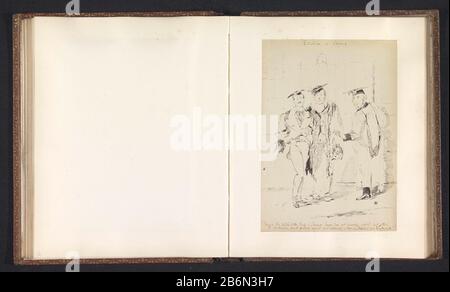 Fotoreproductie van een tekening, voorstellende eerwaarde Evans berispt m. Kershaw en m. Bissell om hun kledingkeuze in de kapel photo reproduction d'un dessin, représentant l'eer Banque D'Images