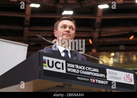 David Lapartient, Président de l'UCI lors des Championnats du monde de cyclisme sur piste de 2020 de l'UCI, Présentés par Tissot le 1er mars 2020 au Velodrome de Berlin, Allemagne - photo Laurent Lairys / DPP I Banque D'Images