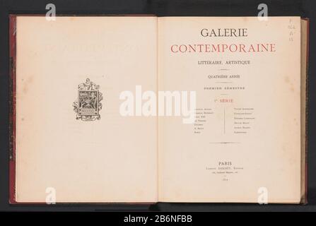 Galerie contemporaine litteraire, artistique (objet op de titre) Galerie contemporaine: Littéraire, artistique (objet titre) Type d'objet: Livre Numéro d'article: Bi-H-3770-Gvarervaardiging Dating: 1879 matériau: Papier technique: Imprimé / burytype / cliché / Gustav marbre / kammarmer / couleur : H 358 mm × l 288 mm × d 37 mm Banque D'Images