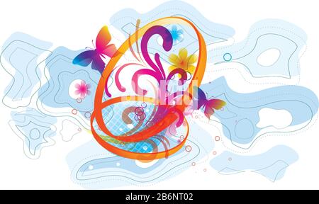 motif abstrait sur fond de couleur d'eau Illustration de Vecteur