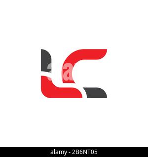 Modèle vectoriel initial de conception de logo commercial lettre LC. Logo LC lettre abstraite Illustration de Vecteur