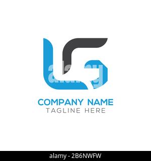 Modèle vectoriel initial LG lettre Business logo Design. Lettre abstraite logo LG Design Illustration de Vecteur