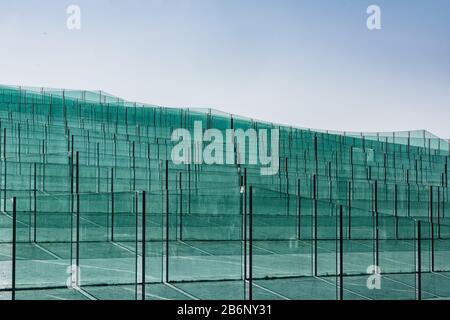 Feuilles de verre vert trempé transparent Banque D'Images