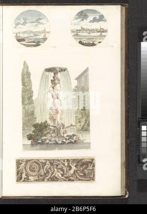 Gezicht op Emmerich Gezicht op Emmerich. Op de voorgrond de rivier de Rijn. Déze prent maakt deel uit van een album. Fabricant : protmaker: Jan van Call (i)supervisie: Johan Teyler Dating: 1688 - 1698 Physical kenmerken: ETS à la poupée in zwart, blaw, bruin, oranje en rood, geplakt op albumblad Material: Papier Techniek: Etsen / à la poupée / kleurendruk Dimensions: H 101 mm (afgesneden binnen de plaatrand) × b 103 mm (afgesneden binnen de plaatrand) Sujet : vue sur la rivière en général; 'véluta' Banque D'Images