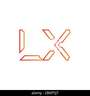 Modèle vectoriel initial LX letter Business logo Design. Logo abstrait lettre LX Illustration de Vecteur