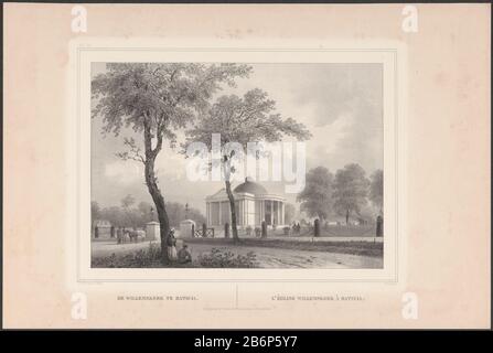 Le bâtiment est inspiré par les temples romains classiques avec colonnes, un pediment et un dôme. Tout autour sont l'église et les figures de marche. Numéroté en haut à gauche : PL. VII L'impression fait partie d'un dossier avec treize bladen. Fabricant : printmaker, Paul Lauters (propriété cotée) conçu par: Charles William Meredith van de Velde (bâtiment classé) bouton: Frans Buffa en Zonen (propriété cotée) Lieu Fabrication: Printmaker: Bruxelles pour concevoir l'Indonésie Éditeur: Amsterdam Date: 1843 - 1845 Caractéristiques physiques: Lithographie sur chine colé matériel: Papier chine collé technique: Lithographie (technique) D Banque D'Images