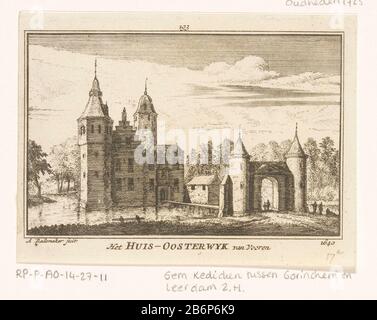 Gezicht op Huis Oosterwijk, 1640 Het Huis-Oosterwyk van vooren 1640 (objet op titel) vue de l'avant de la maison Oosterwijk, à Heukelum, la situation vers 1640. Fabricant : printmaker: Abraham Rademaker (propriété cotée) Lieu de fabrication: Amsterdam Date: 1725 - 1803 matériau: Technique du papier: Gravure / engrab (procédé d'impression) Dimensions: Feuille: H 82 mm (bord inférieur intérieur de la plaque coupée ) b × 110 mm (sur la plaque gauche de bord intérieur découpée) Remarques Imprimer également utilisée dans: Rademaker, Abraham. Cabinet néerlandais outheden et visages: Constante contenue dans 300 banques (...). 2 pièces. Amsterdam: Willem Barents Banque D'Images