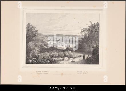 Juste en bas de la route est un homme. Numéroté en haut à gauche : PL. XVIII L'impression fait partie d'un dossier avec six bladen. Fabricant : printmaker, Paul Lauters (propriété cotée) conçu par: Charles William Meredith van de Velde (bâtiment classé) bouton: Frans Buffa en Zonen (propriété cotée) Lieu Fabrication: Printmaker: Bruxelles pour concevoir l'Indonésie Éditeur: Amsterdam Date: 1843 - 1845 Caractéristiques physiques: Lithographie sur chine colé matériel: Papier chine collé technique: Lithographie (technique) Dimensions: Feuille: H 340 mm × W 510 mm Sujet paysage dans la zone tropicale, paysages exotiques dale, vallée Banque D'Images