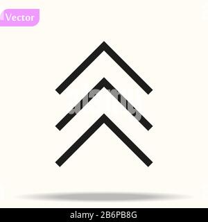 modèle d'icône de flèche vers le haut couleur noire modifiable. symbole de flèche symbole de vecteur signe isolé sur fond blanc. Illustration vectorielle simple du logo pour le graphique et Illustration de Vecteur