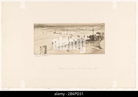 Gezicht op Villers-sur-mer a rencontré figuren op het strand en de zee Villers-sur-mer la petite plage (titre op object) vue de Villers-sur-mer avec des figures sur la plage et dans le zéeVillers-sur-mer la petite plage. (Titre objet) Type d'objet: Photo Numéro d'article: RP-P-1976-86Catalogusreferentie: IAE après 1800 199 Inscriptions / marques: Marque du collectionneur, verso, estampillée: Lugt 2228 marque du collectionneur , verso, estampillée: Lugt 4731 Fabricant: Graveur: Edgar Chahine (signature personnelle) Lieu Fabrication: France Date: 1930 matériel: Mesures: bord de la plaque : Banque D'Images