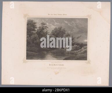 Gezicht op bomen aan de waterkant bien Bij Karlsruhe An der Alp bei Carlsruhr (objet titel op) l'imprimé présente un cadre décoratif à haute voix. Fabricant : printmaker Carl Ludwig Frommel (bâtiment classé) éditeur: Piloty & Löhle (bâtiment classé) lieu de fabrication: Munich Date: 1799 - 1863 matériau: Technique du papier: Engraa (processus d'impression) / roulette / dimension de gravure: Bord de la plaque: H 315 mm × W 360 mmToeliechtPrent de: Album seiner Majestät des König Ludwig I. de Bavaria von deutschen Künstlern gewidmet (... ). Munich: Paloty & Löhle, [1851-1859] . Objet: Paysages avec eaux, plan d'eau Banque D'Images