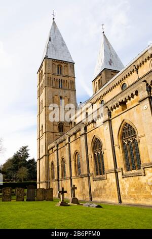 La Cathédrale De Notinghamshire, Southwell Minster. Southwell, Notinghamshire, Angleterre Banque D'Images