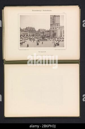 Vue du Hagenmarkt sur BraunschweigDer Hagenmarkt (titre de l'objet) Baudenkmäler de Braunschweig (titre de la série) Type de bien: Photo-mécanique imprimer référence: RP-F 2001-7-796A-24 Inscriptions / marques: Numéro, recto, imprimé 'No 24.' Fabricant : Photographe: J. Schombardt (bâtiment classé) clichémaker: Römmler & Jonas (bâtiment classé) Editeur: Benno und Wilhelm Danert Goeritz (propriété cotée) Lieu de fabrication: Photographe: Braunschweigclichémaker: Dresden Éditeur: Braunschweig Date: 1892 matériel: Technique du papier: Taille de la lumière: Imprimer: H 111 mm W × 153 mm Village Banque D'Images